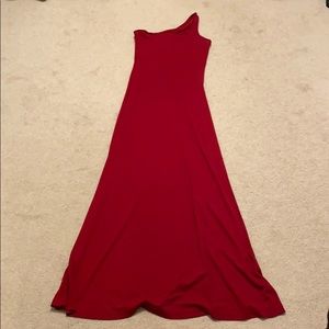Red slim fit formal dress